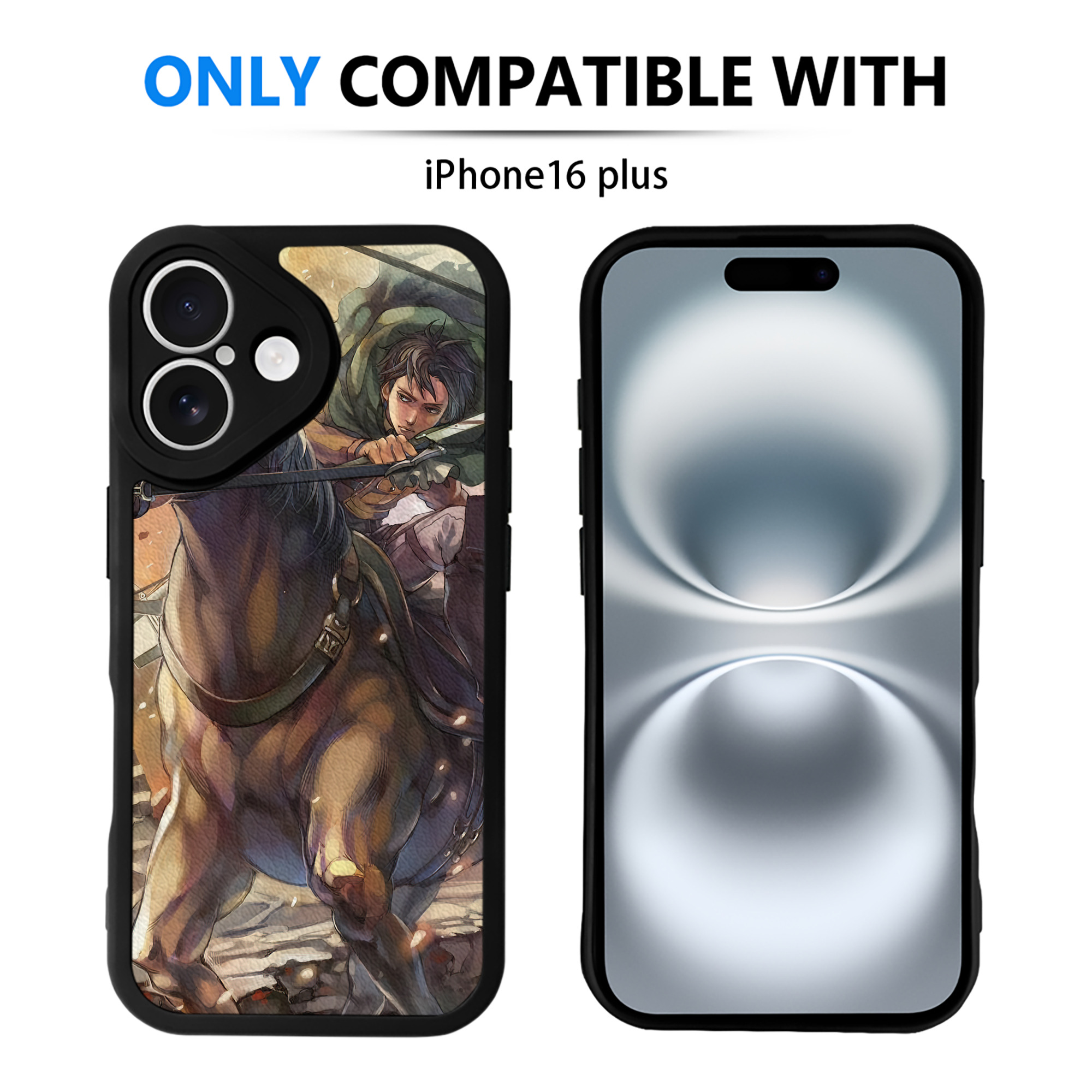 （画像用） 進撃の巨人 Attack on Titan 【iPhone 16シリーズ対応】シリコンスマホケース（レザー調） 材質：シリコン